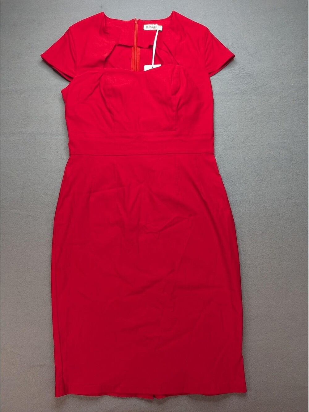 Grace Karin Dress Womens L Red Sweetheart Cutout Sheath Knee Length Party